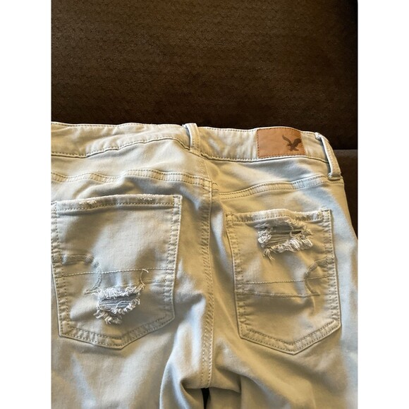 American Eagle Green High Rise Super Stretch Jegging Jeans Sz 4 - Picture 5 of 10